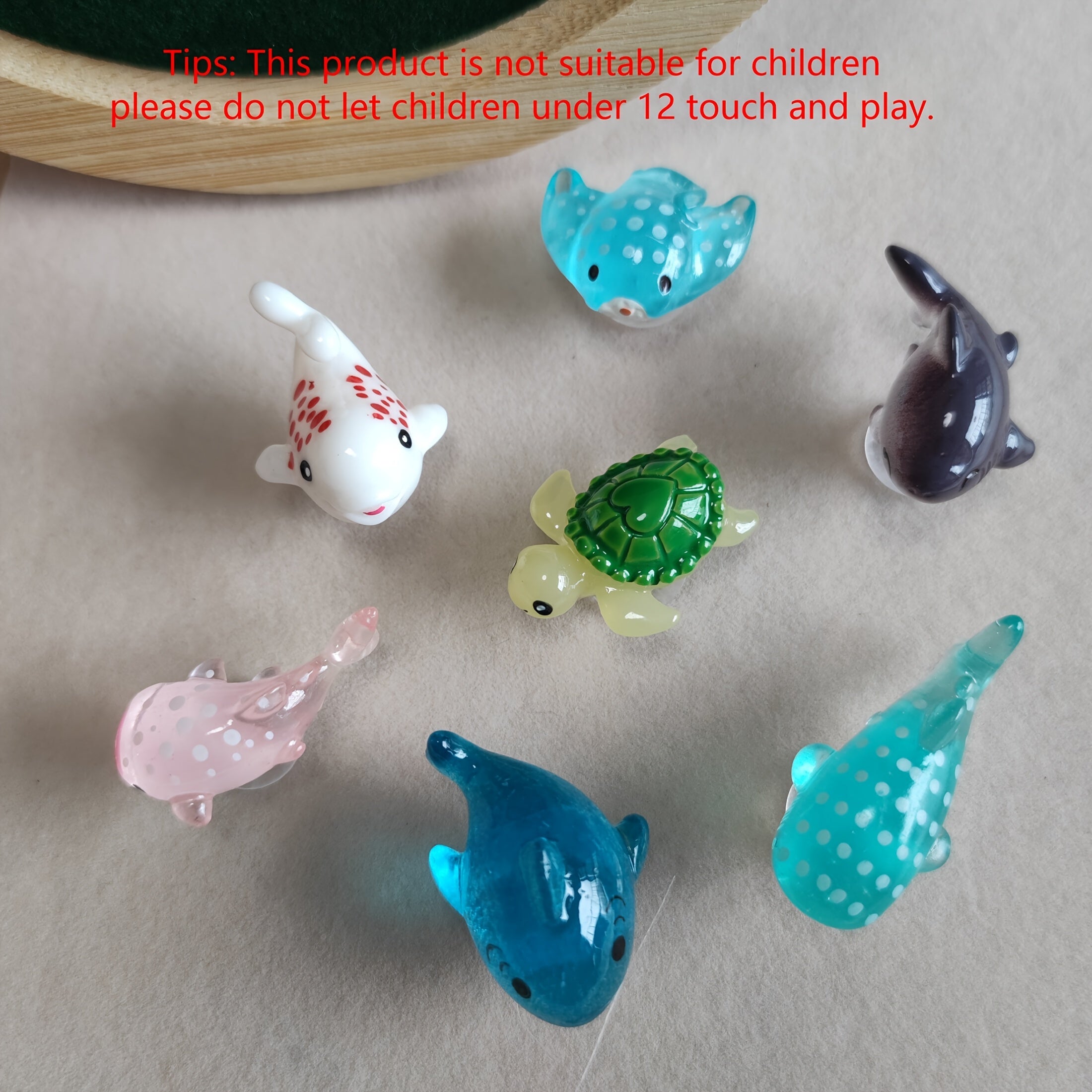 7 dona rang-barang okean hayvonlari poyabzal charm'lari - olib tashlanadigan ABS rezin bezaklar