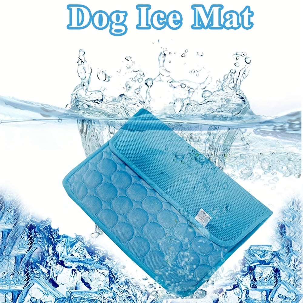 Cama para mascotas de poliéster transpirable para perros pequeños a medianos, forma cuadrada y fresca para verano