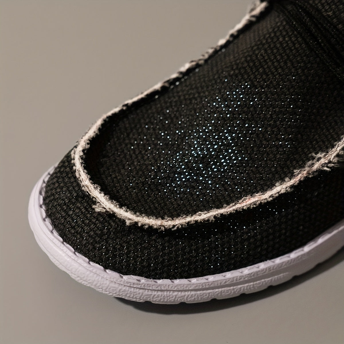 Women’s Breathable Solid Color Slip-On Loafers with Patterned Design