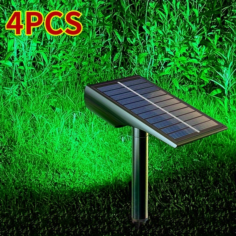 4-to'plam quyosh bog' chiroqlari, 9 LED bilan, silliqlash qilingan yakun, manzara yoritgichi, 2000mAh batareya bilan