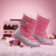 High-Top Snow Boots for Boys Girls Toddler Winter Snowflake Design Casual Outdoor