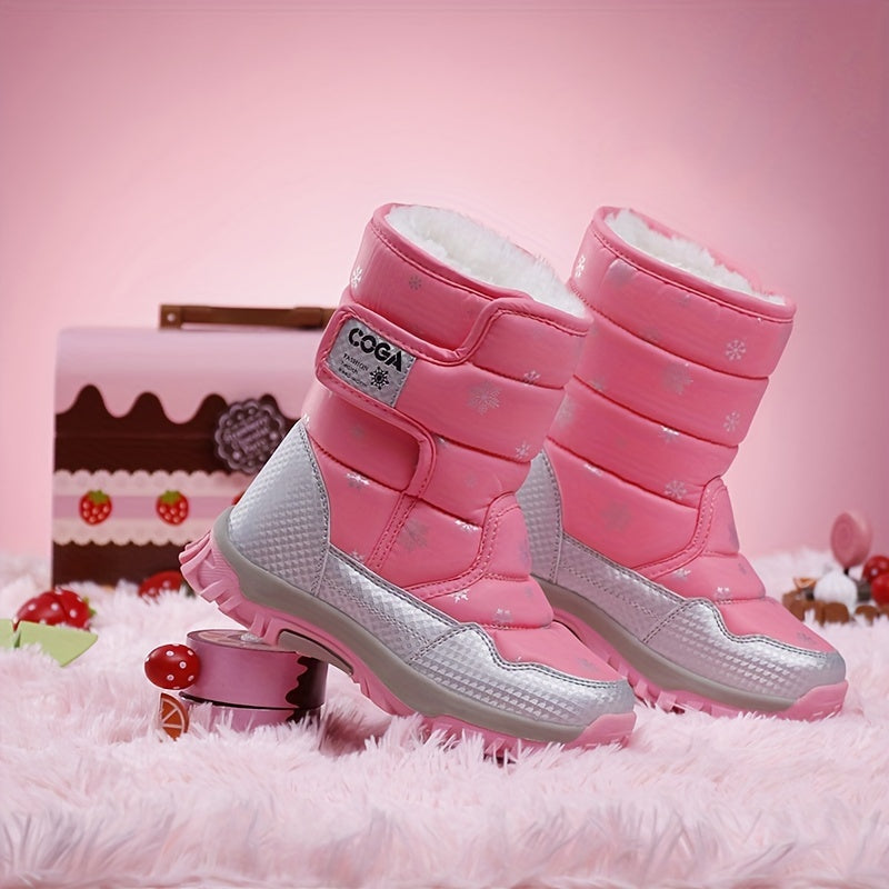 High-Top Snow Boots for Boys Girls Toddler Winter Snowflake Design Casual Outdoor