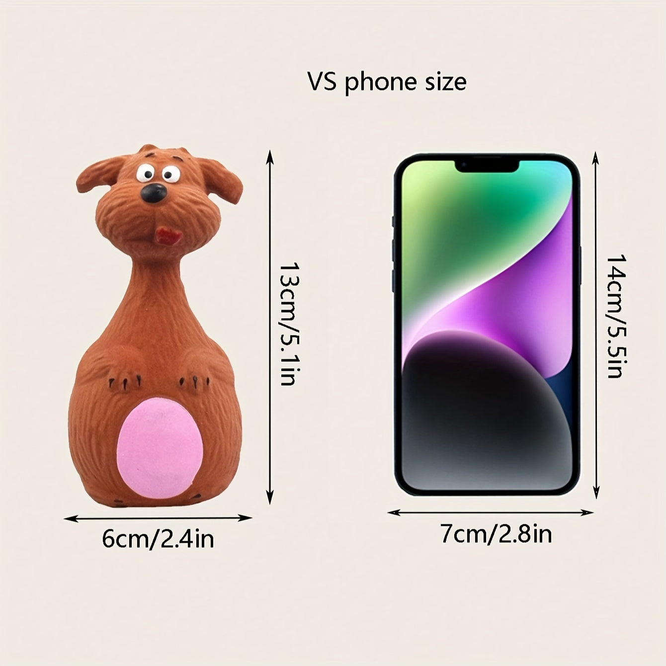 Durable Silicone Dog Chew Toy with Sound, Random Colors, No Batteries