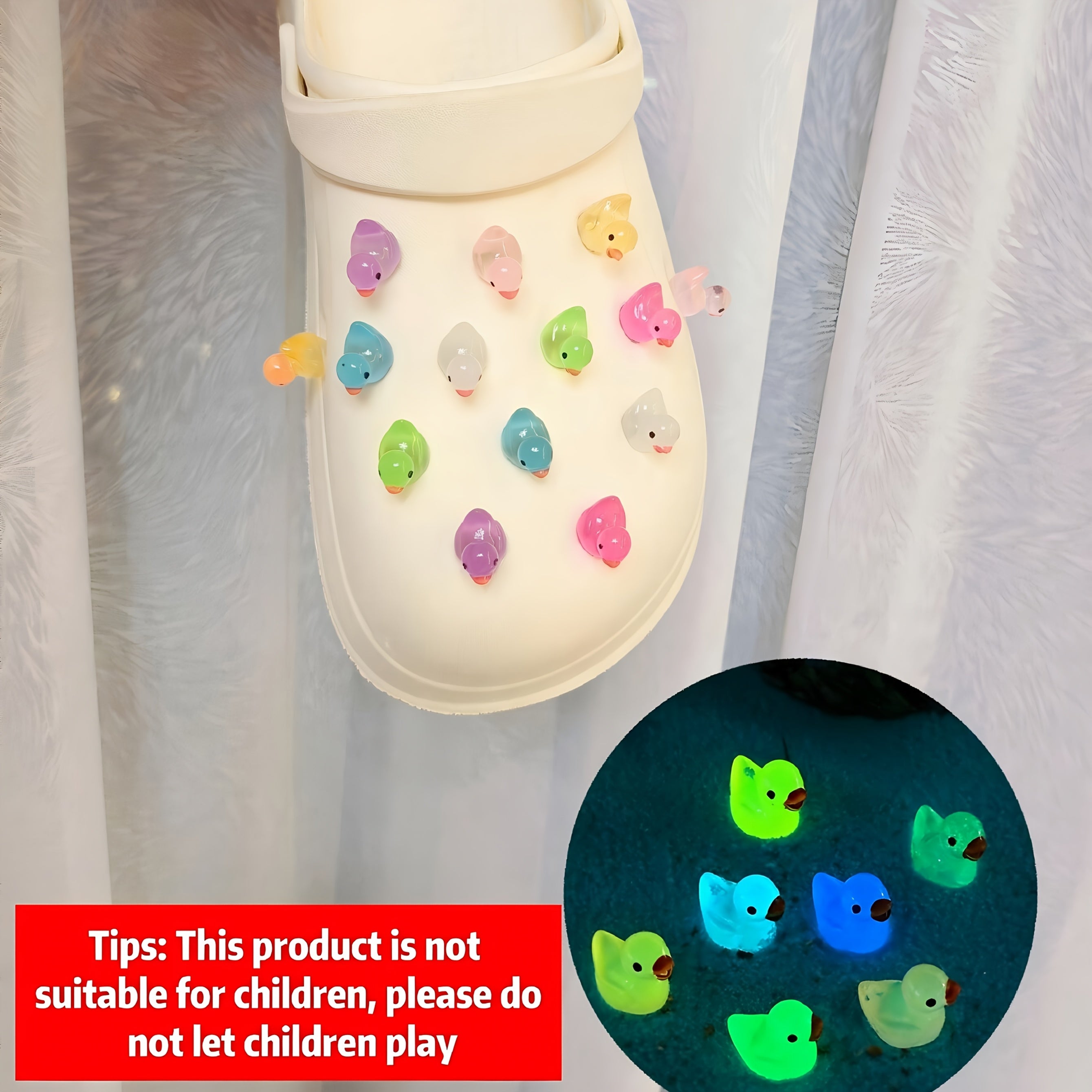 12/26pcs Cute 3D Animal Yellow Duck Shoe Charms Garden Shoe Decorations