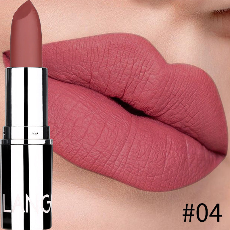 Women's Velvet Lipstick 8-Color Matte Silvery Tube Makeup