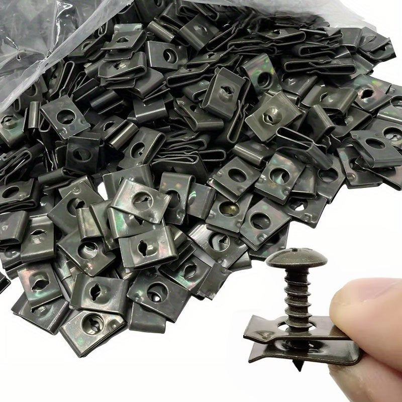 Набор металлических винтовых крепежных элементов для автомобилей, U-образные зажимы, растяжки, бампер