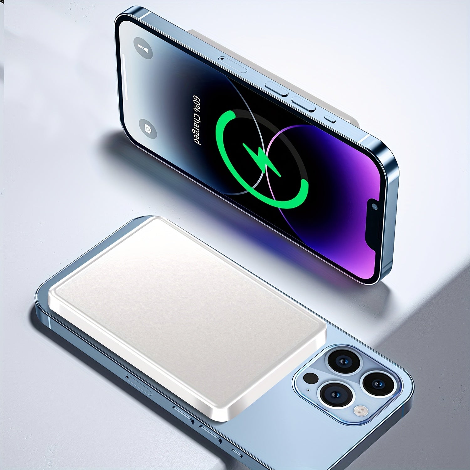 5000mAh Magnetic Wireless Power Bank with USB-C Fast Charging for Apple Devices