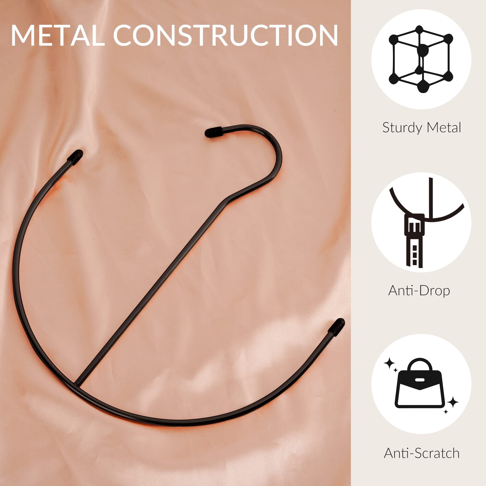 3-to'plam qora metall shlyapa osgurish uchun sharf, kamar, poyabzal va boshqalar