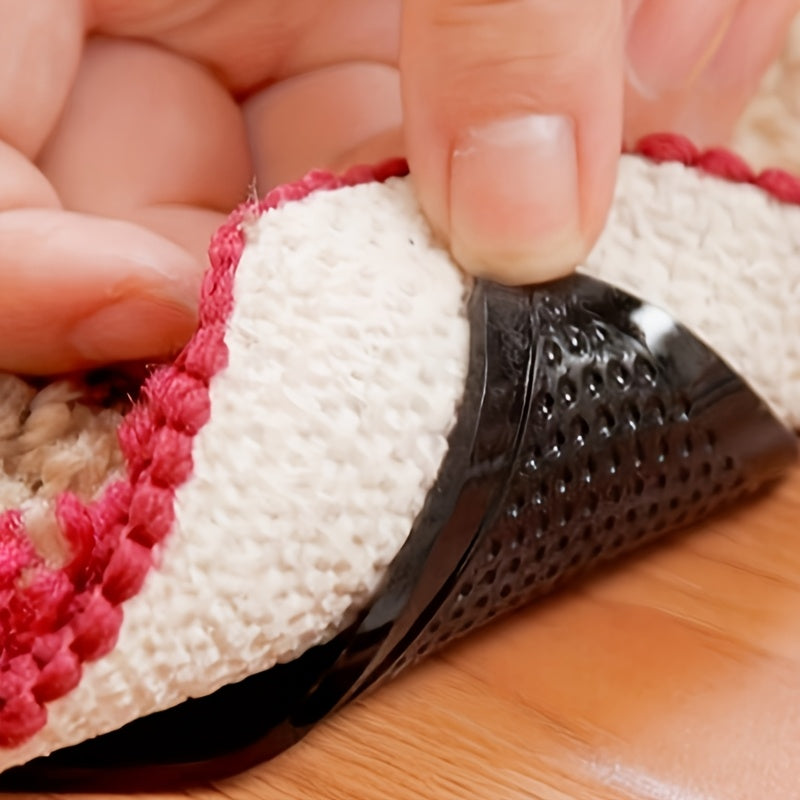 Four-Piece Non-Slip Carpet Mats with Reusable Clips for Hardwood and Tile Floors