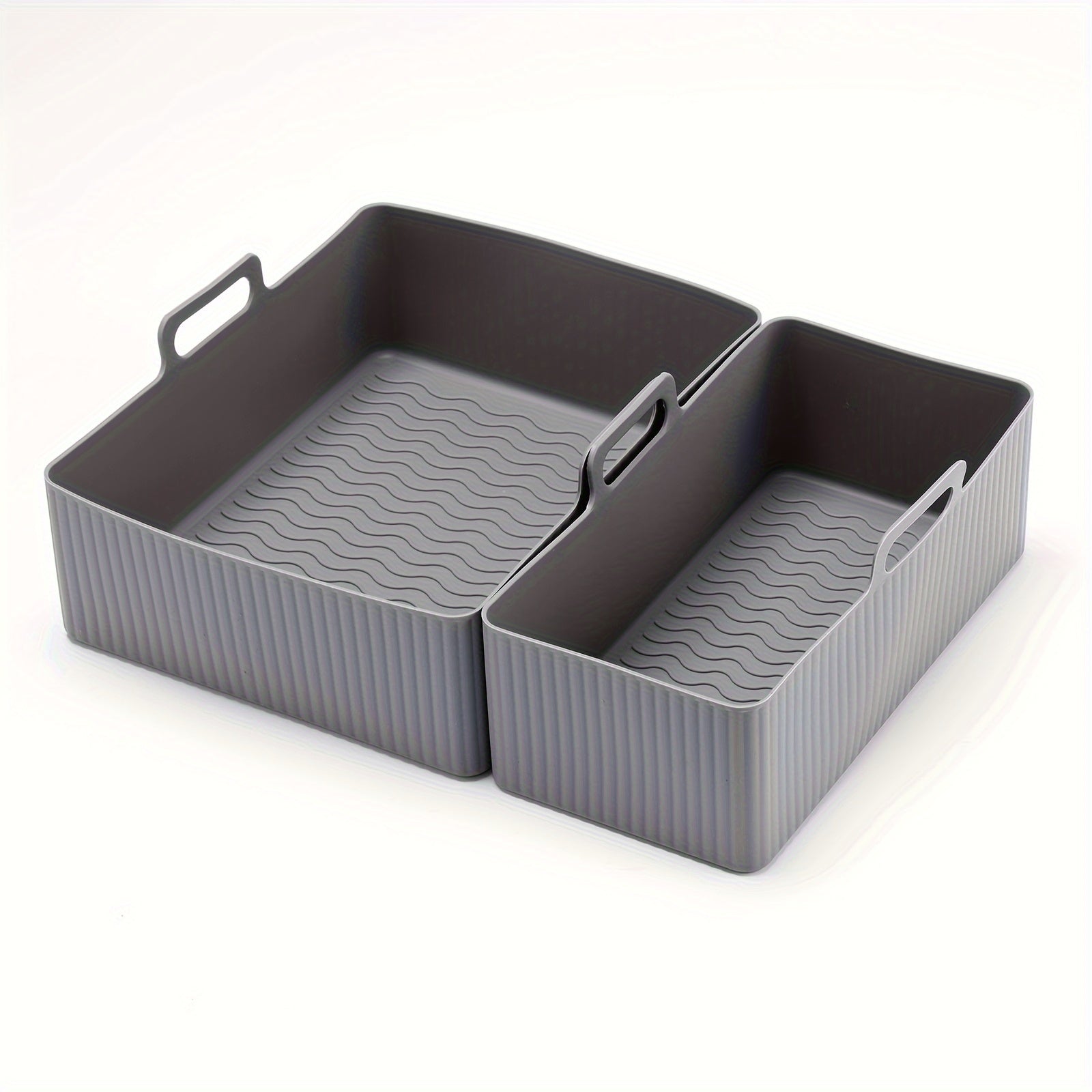 Rejillas de horno para freidora de aire grandes y pequeñas con molde de cesta de silicona, tapete para pizza y repuesto