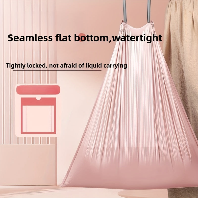 Pack of 50 or 100 Extra-Large Thick Durable Drawstring Trash Bags for Home and Outdoor Use