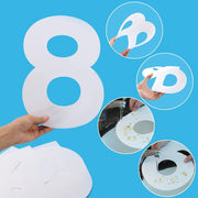 Set of 9 Number Cake Stencils, Plastic Templates for DIY Cakes and Cookies