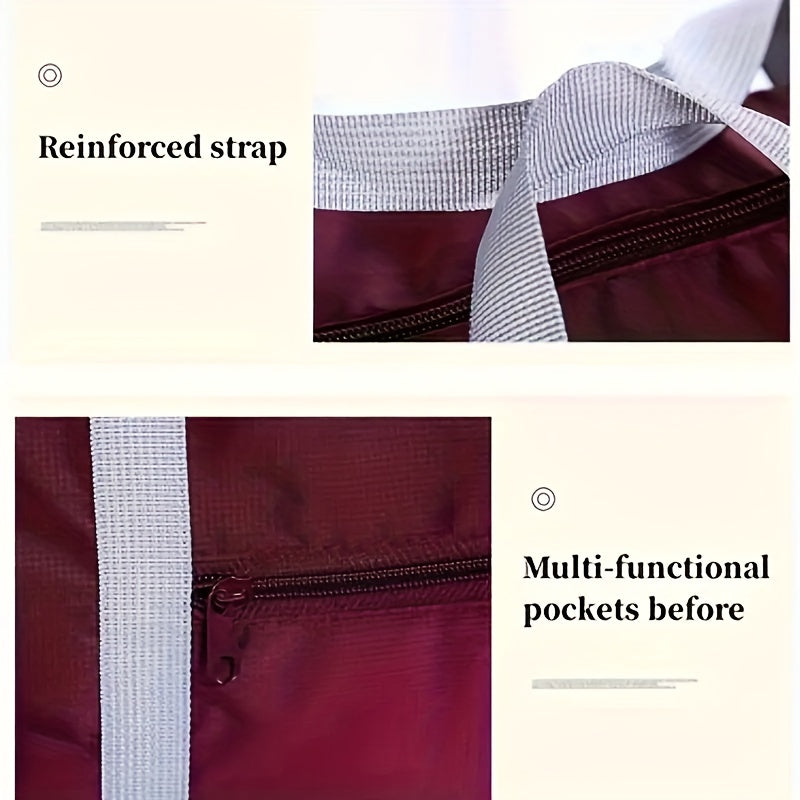 Travel Compression Bag for Clothes and Quilts, Large Capacity, Zipper, Nylon, TSA Approved