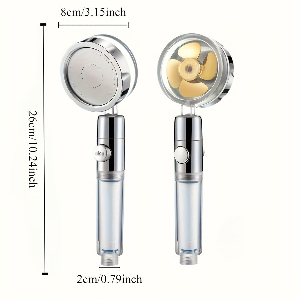 Handheld Shower Head High-Pressure Turbo Spray Multi-Color Filter