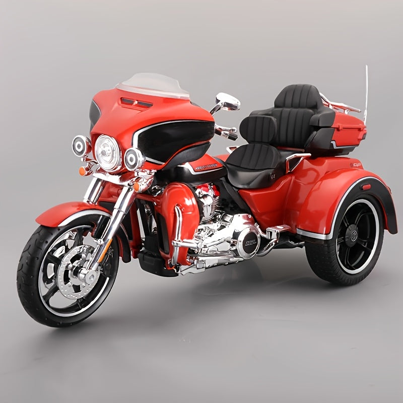 12 Scale Harley-Davidson CVO Tri Glide 2021 Trike Diecast Model Toy for Ages 3-6 Durable Plastic
