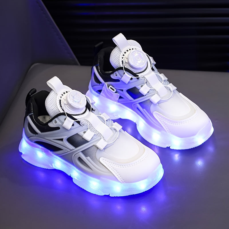 Colorful LED Shoes for Boys and Girls with 16 Light Modes Light-Up Laces Casual Running Sneakers