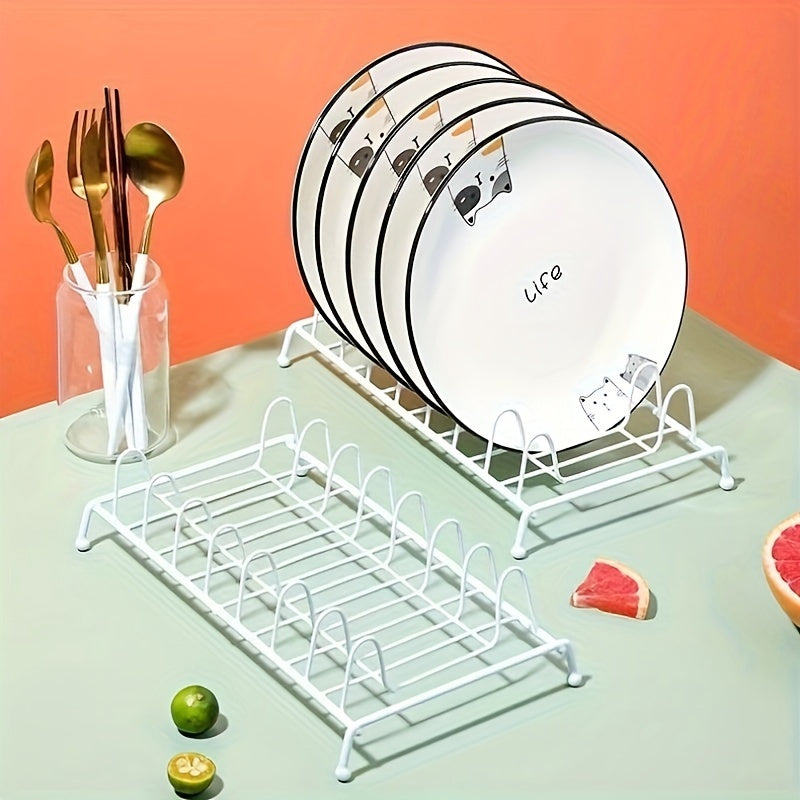 Стойка для посуды из нержавеющей стали для столешницы с большой вместимостью, компактный дизайн для организации и хранения на кухне, идеально подходит для использования на кухонной столешнице, в шкафу и на полке, необходимый кухонный аксессуар