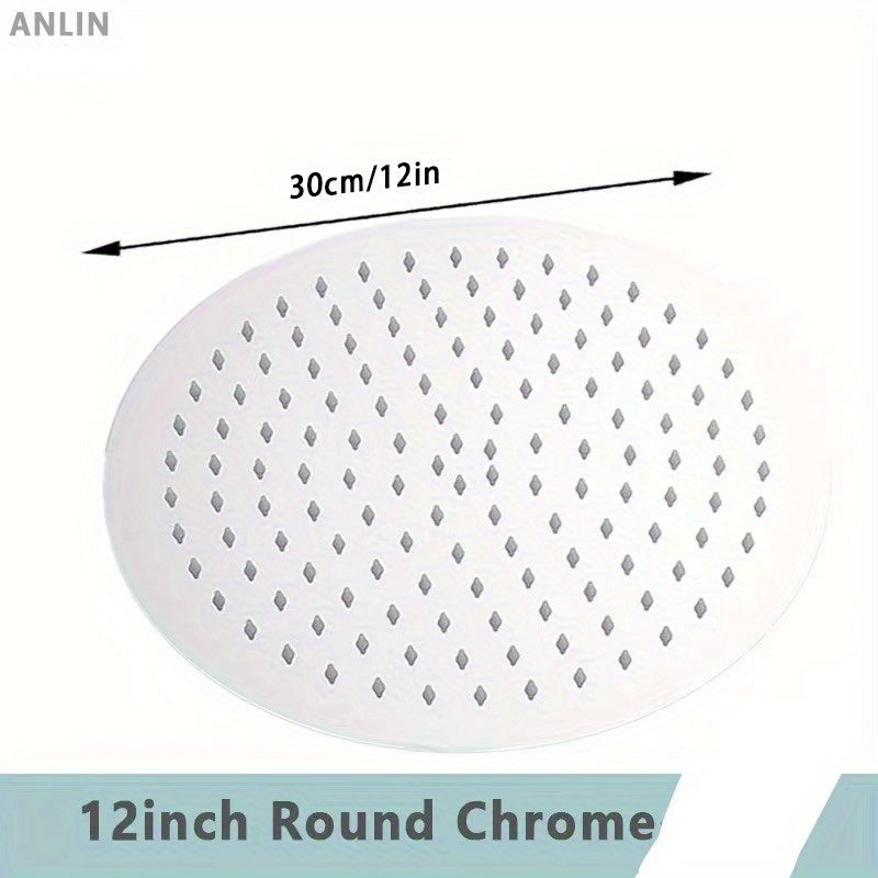 Нержавеющий стальной душевой головка с дождевым эффектом, квадратная полированная отделка, универсальные варианты установки, аксессуар с высоким давлением для водопада для ванной.