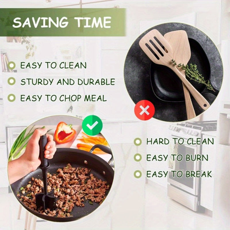 Nylon Kitchen Scraper Heat-Resistant BPA-Free Odorless Handheld Chopper