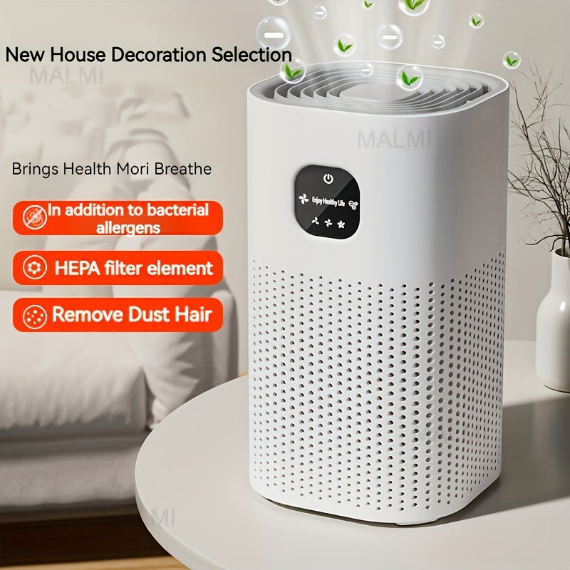 Smart Touch Air Purifier for Home with 3-Speed HEPA Filter