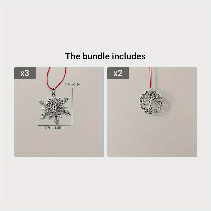 Adorno de árbol de Navidad de metal con diseños de oso, paloma y pato mandarín para decoración navideña