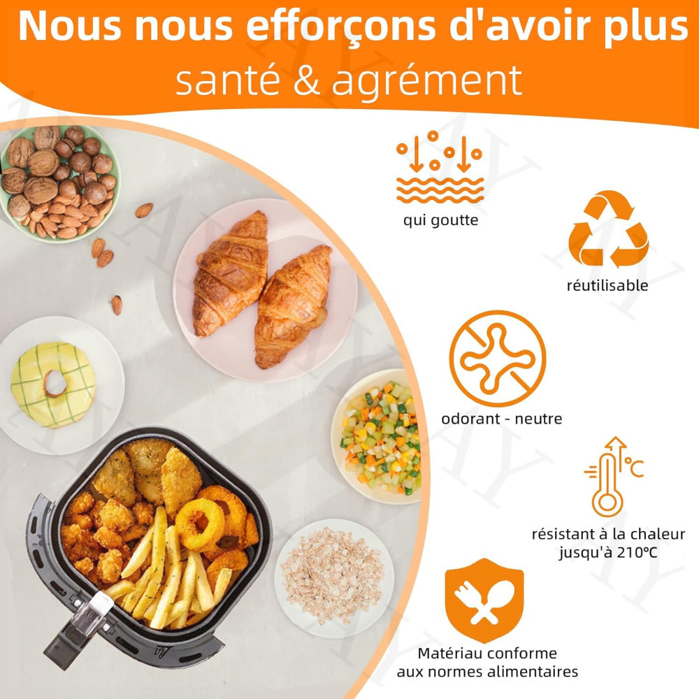 Non-Stick Silicone Baking Trays for Air Fryers Ovens and Microwaves