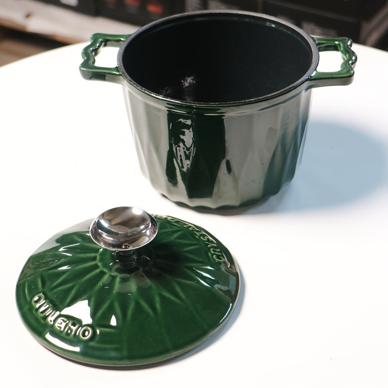 Enamelled Cast Iron Pot 78oz 138oz 169oz Non-Stick for Rice Sauces Induction