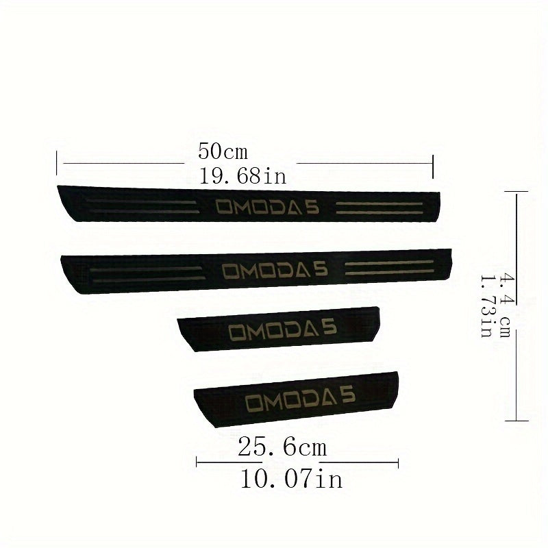 4 dona zanglamaydigan po'latdan yasalgan eshik to'shagi himoyasi Omoda5 uchun eshik himoyasi