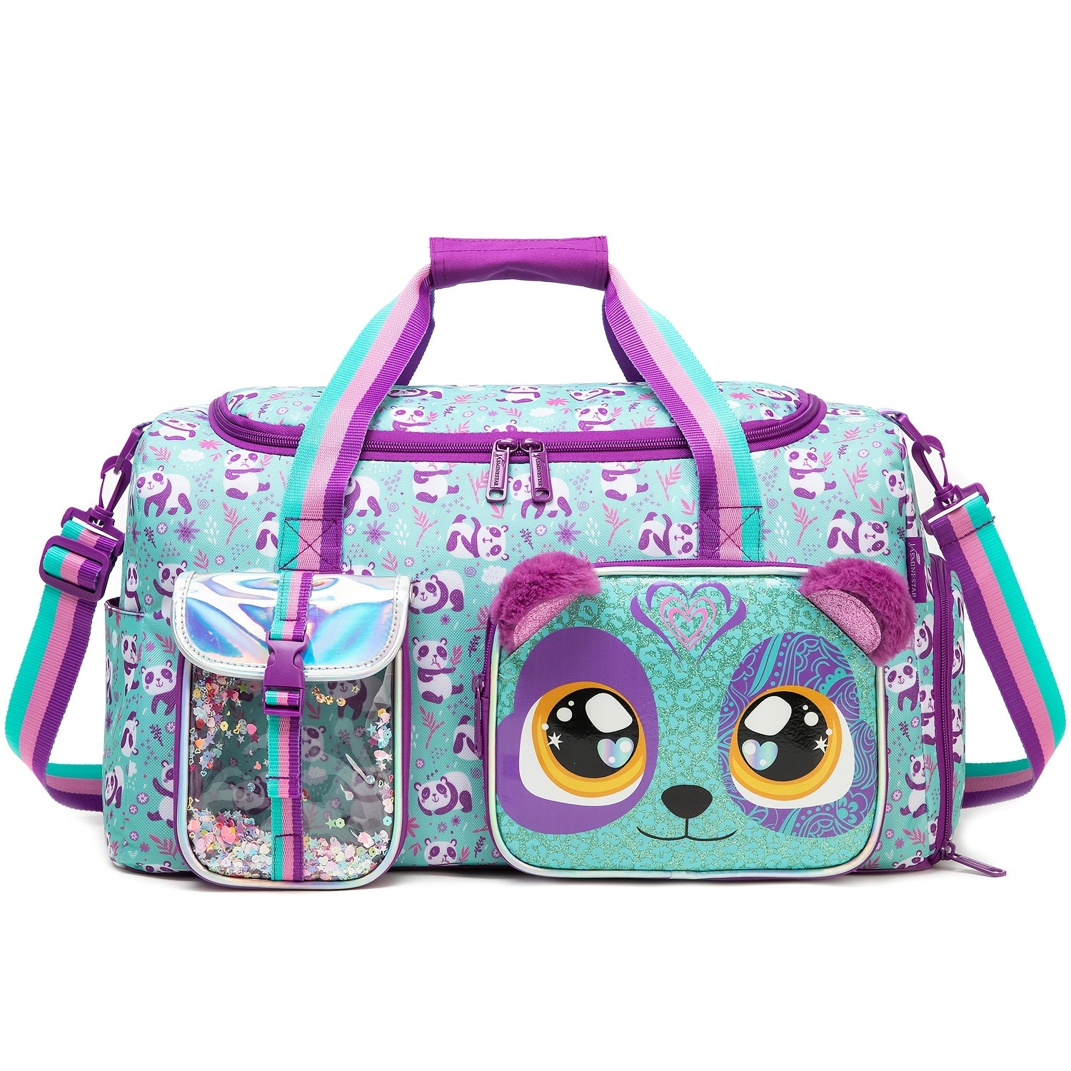 Women's Polyester Travel Duffle Bag with Wet Pocket for Gym and Weekend Trips