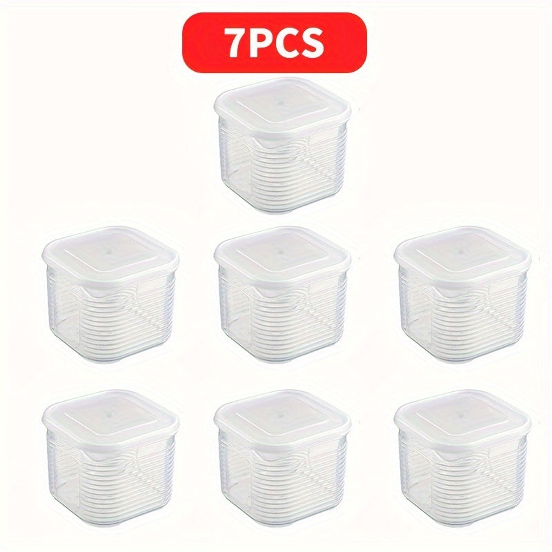 Set of 7 Leakproof Food Storage Containers with Flip-Top Lids Freezer Safe
