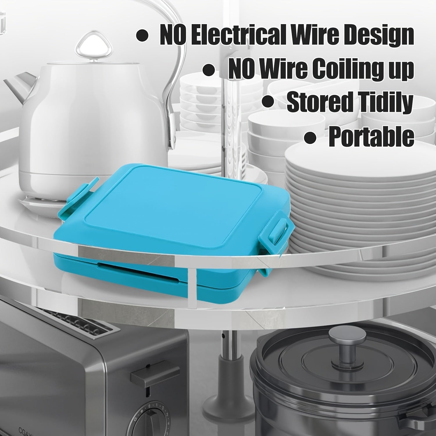 7-in-1 Sandwich Maker Pancake Griddle Microwave Breakfast Machine Square Shape