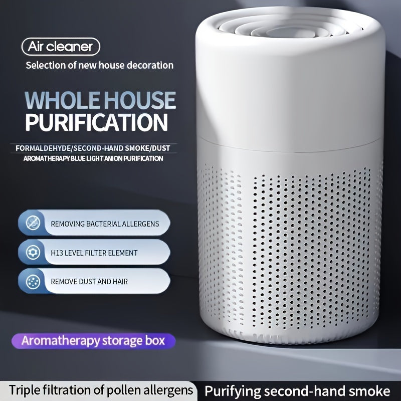 Air Purifier Filter for Whole House Removal of Allergens Bacterial H13 Level Aromatherapy Blue Light