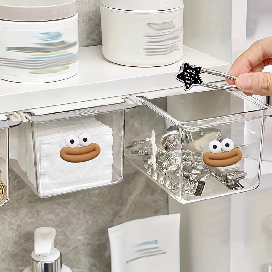 Waterproof Under-Cabinet Drawer Organizer with Cartoon Characters for Makeup Jewelry Storage