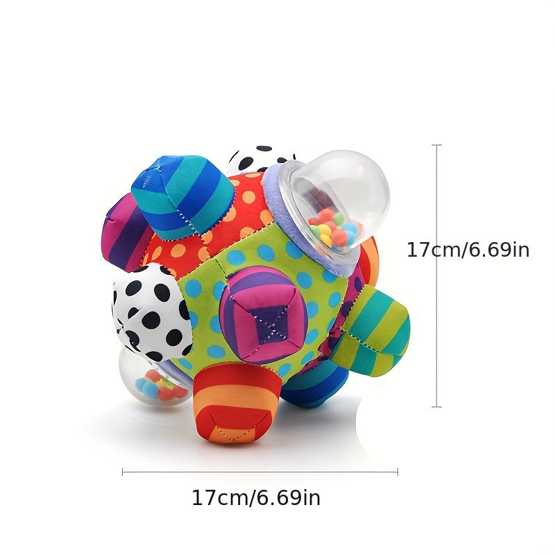Baby Sensory Rattle Ball Tactile Cloth Toy for Infants 0-1 Months