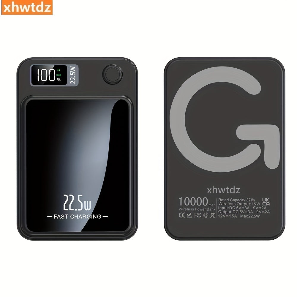 10000mAh portativ quvvat banki simsiz quvvat berish tez quvvatlash USB Type-C LED displey