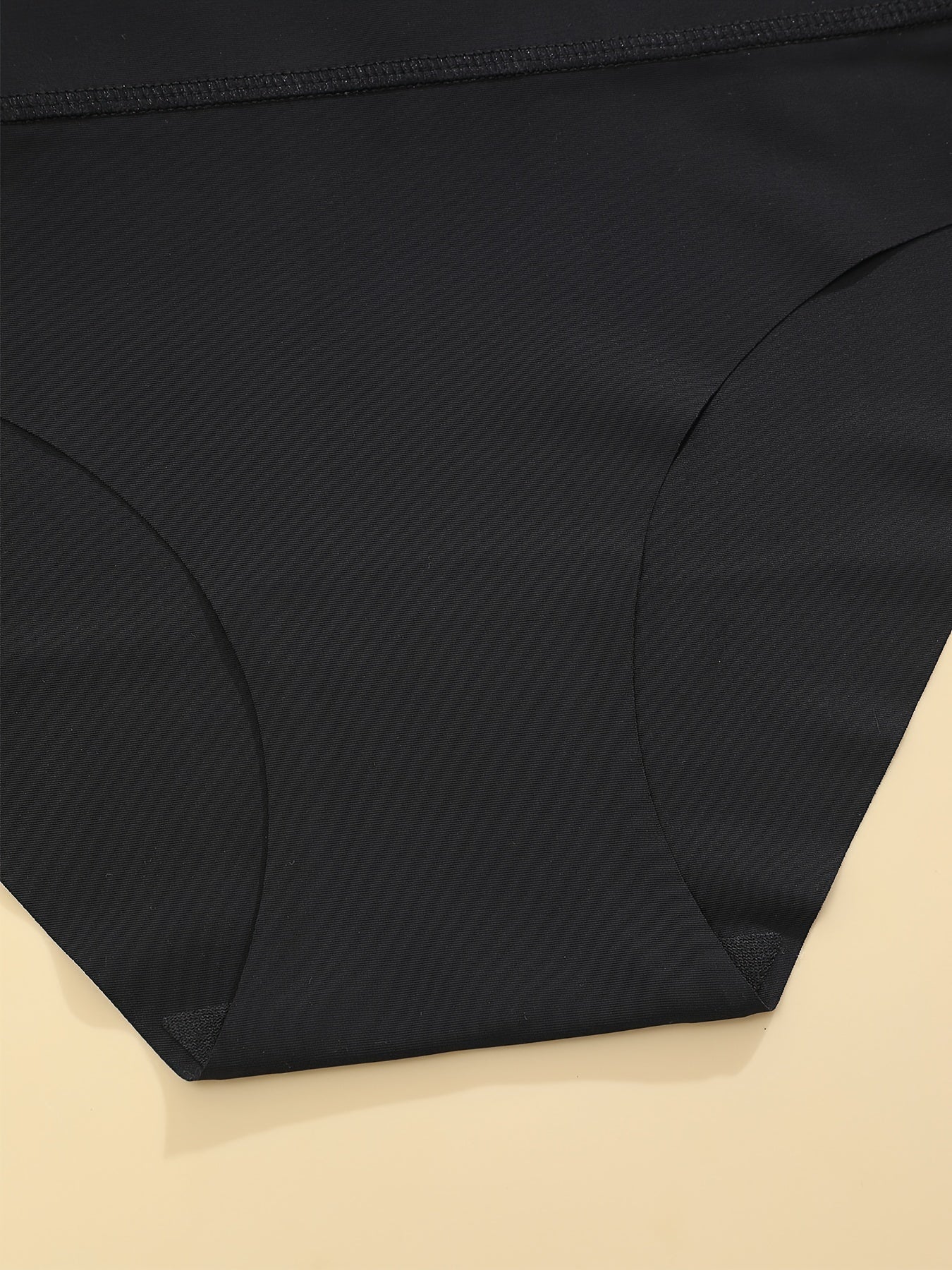 Seamless High-Waisted Bikini Panties for Women Nylon Stretch Comfort Solid