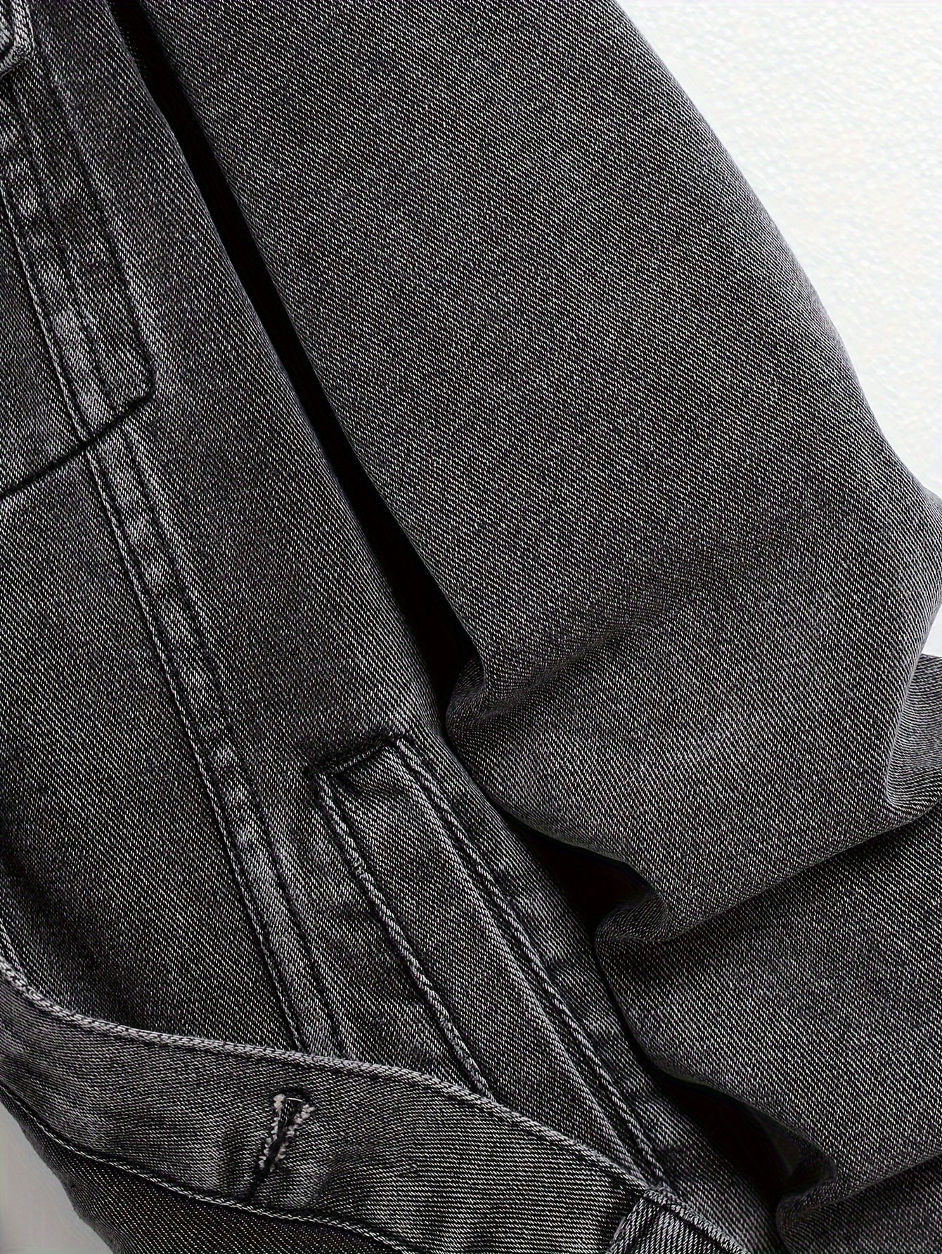 Мужская повседневная джинсовая куртка большого размера, однотонная, из хлопкового смесового материала, классический крой, лацканы, карманы