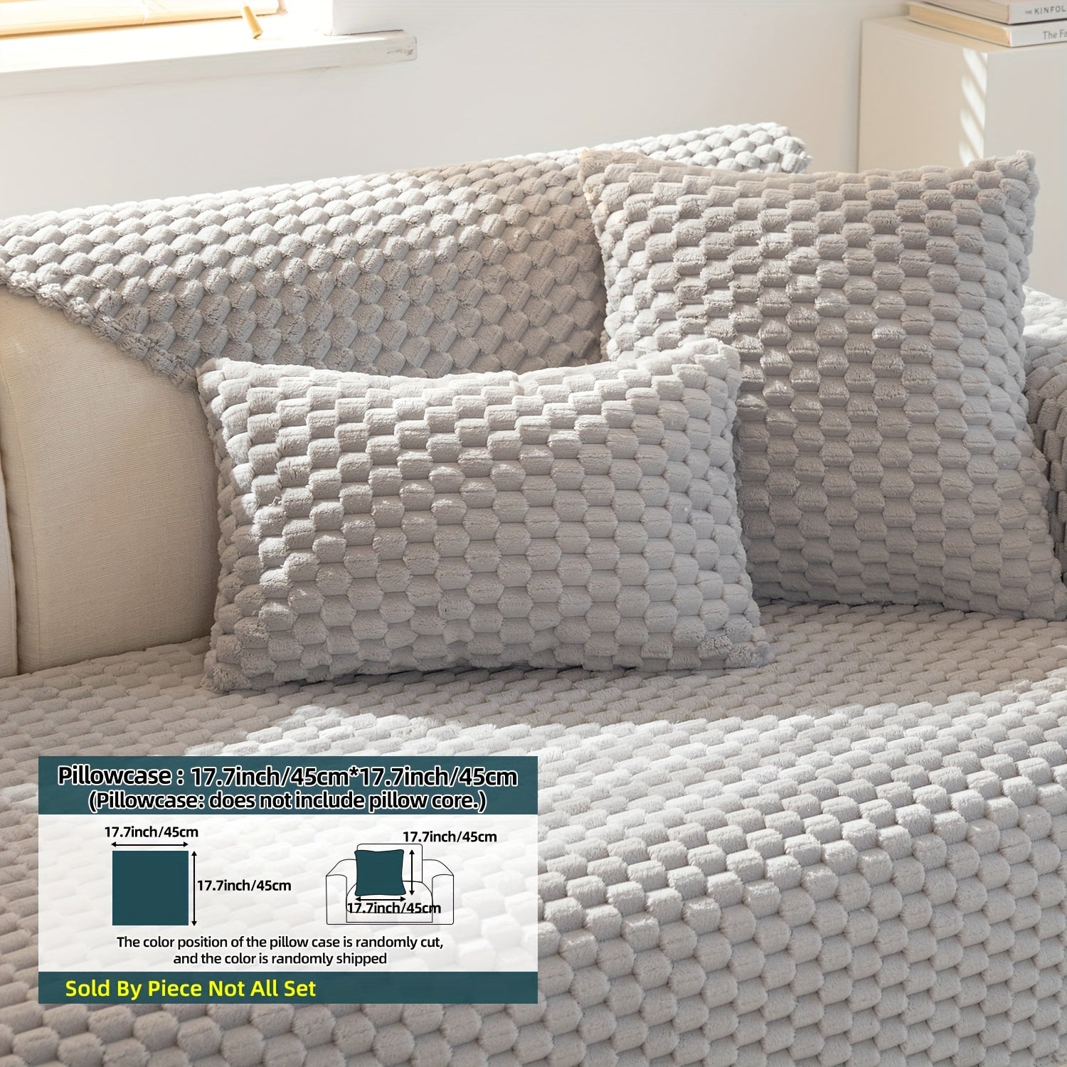 Cojín de sofá nórdico de felpa con diseño antideslizante para todas las estaciones