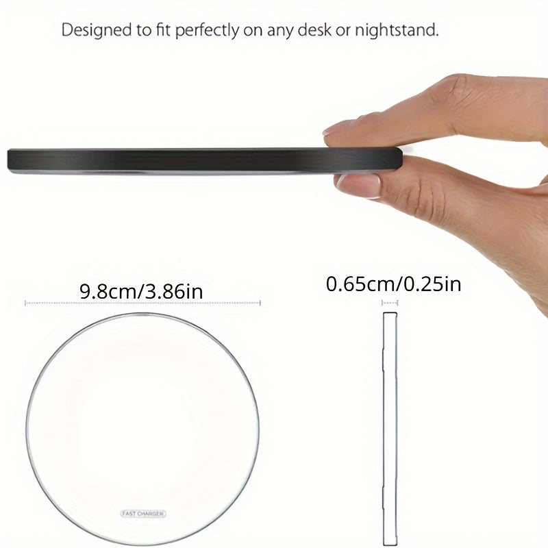 15W Wireless Charger USB C Fast Charging Pad with Quick Charge QC 3.0 for iPhone Samsung