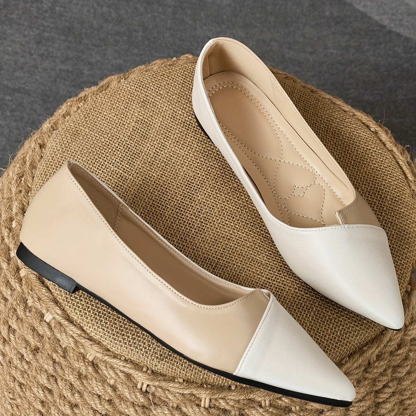 Women's Flat Shoes With Leopard Print Pointed Toe Rubber Sole Casual Office