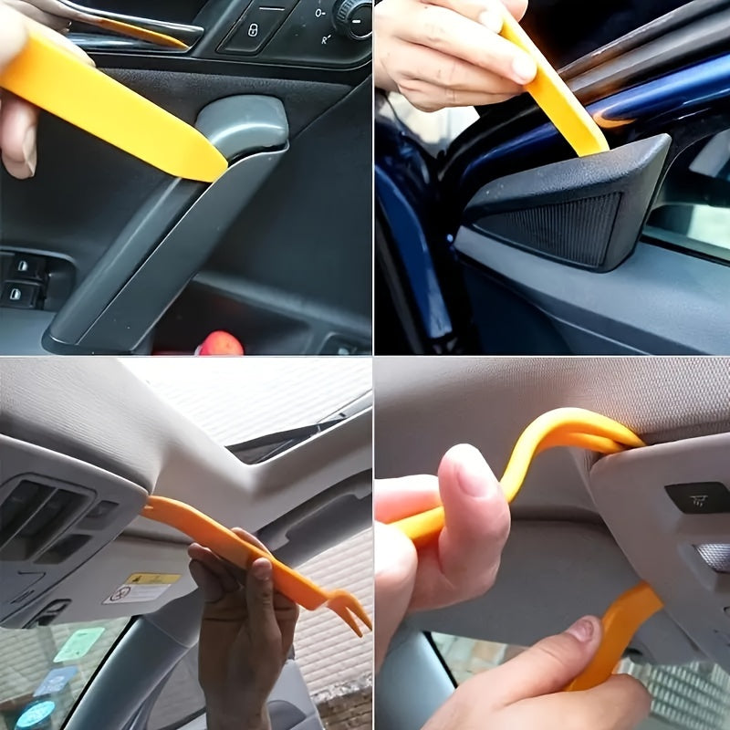 Set of 4 Car Panel Removal Tools Including Nail Puller and Pry Tools