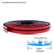 Car Sealing Strip Durable Rubber Black Auto Trunk Door Edge Trim