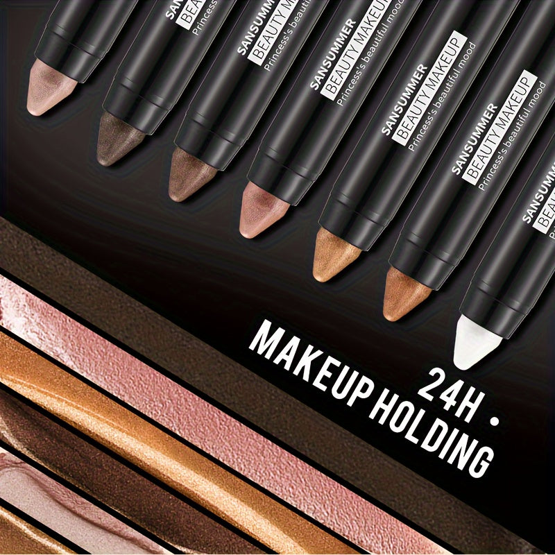 Women's 7-Color Waterproof Eyeshadow Stick Pearlescent Matte Lasting Makeup