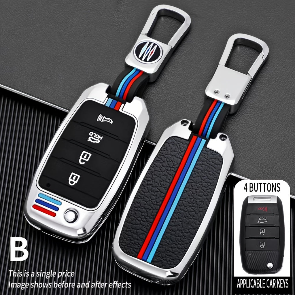 Car Key Case Cover for Multiple Vehicles 2/3/4 Button Keychain