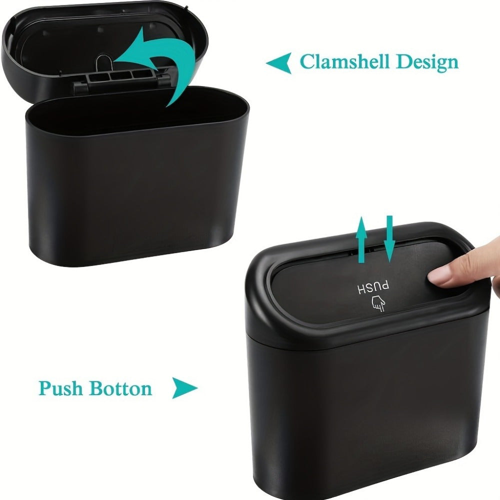 Compact Car Trash Can Durable PVC Vehicle Storage Accessory