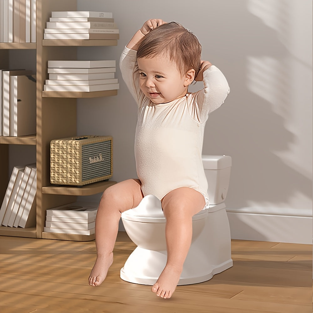 Children's Small Potty Training Toilet with Wet Wipe Holder and Flush Sound