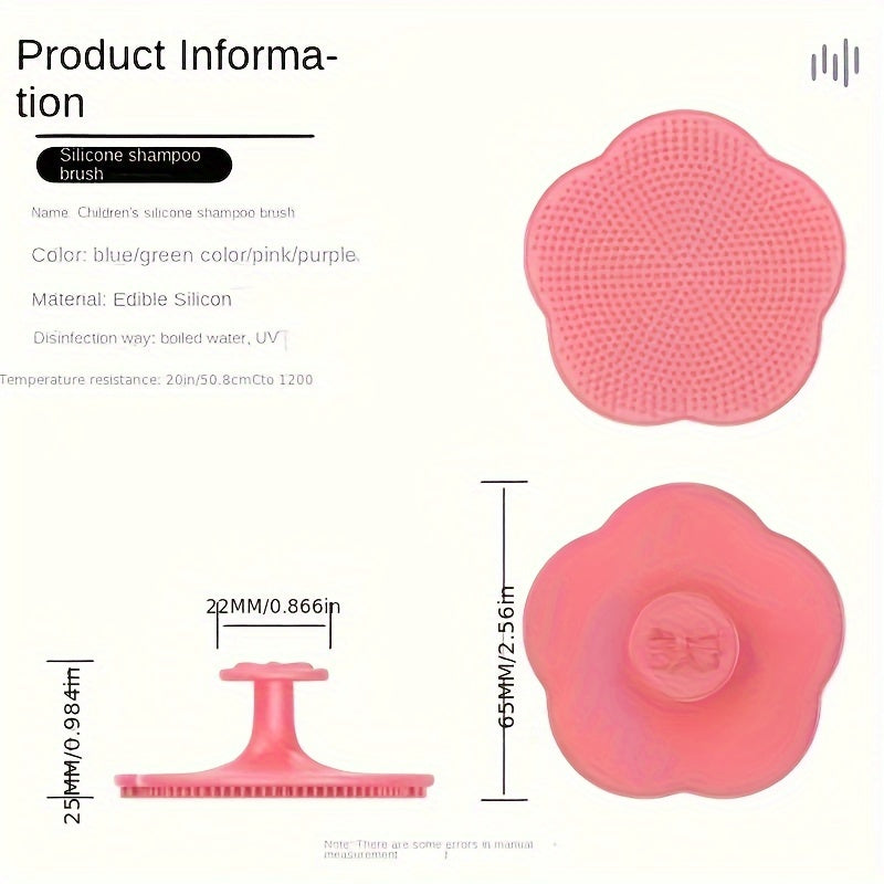 Baby Grooming Set for Newborns Silicone Shampoo Brush and Gentle Comb for Ages 0-3