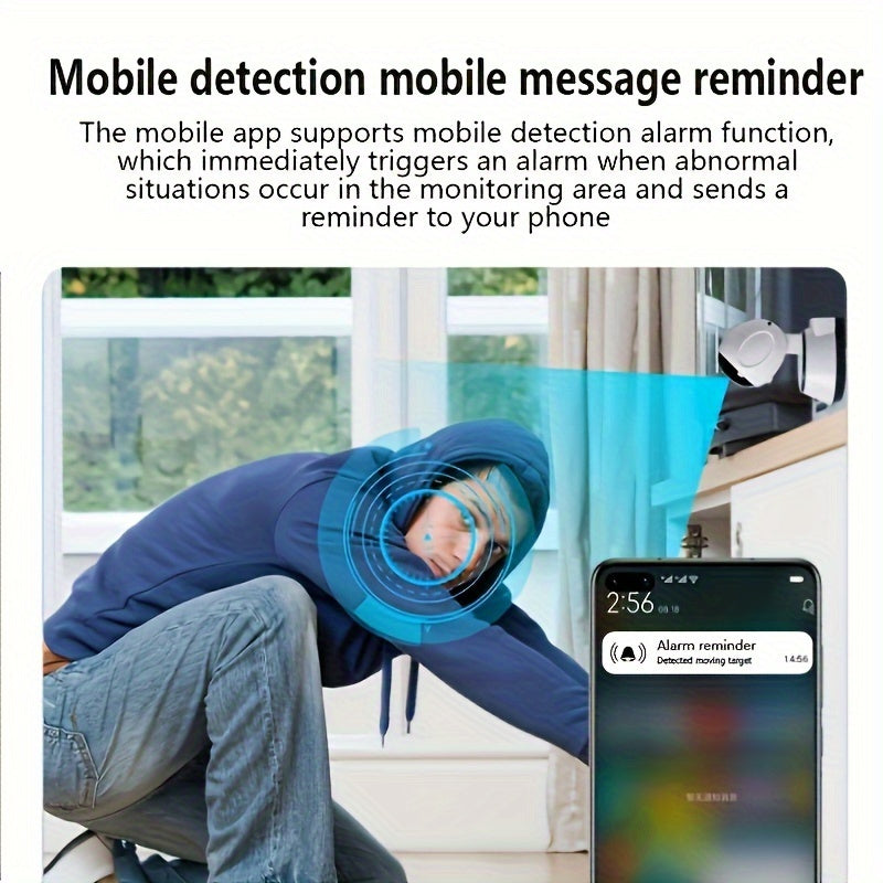 720P WiFi Security Camera with Night Vision Voice Intercom and App Remote Viewing