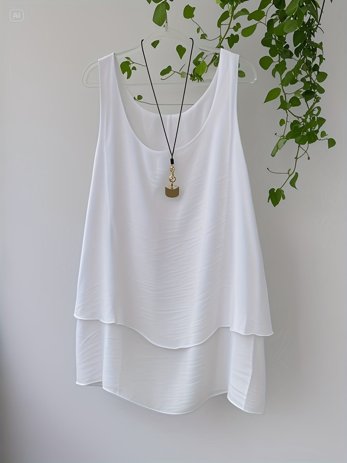 Plus Size Women's Two-Piece Vest Set Casual Wear Gray XXL