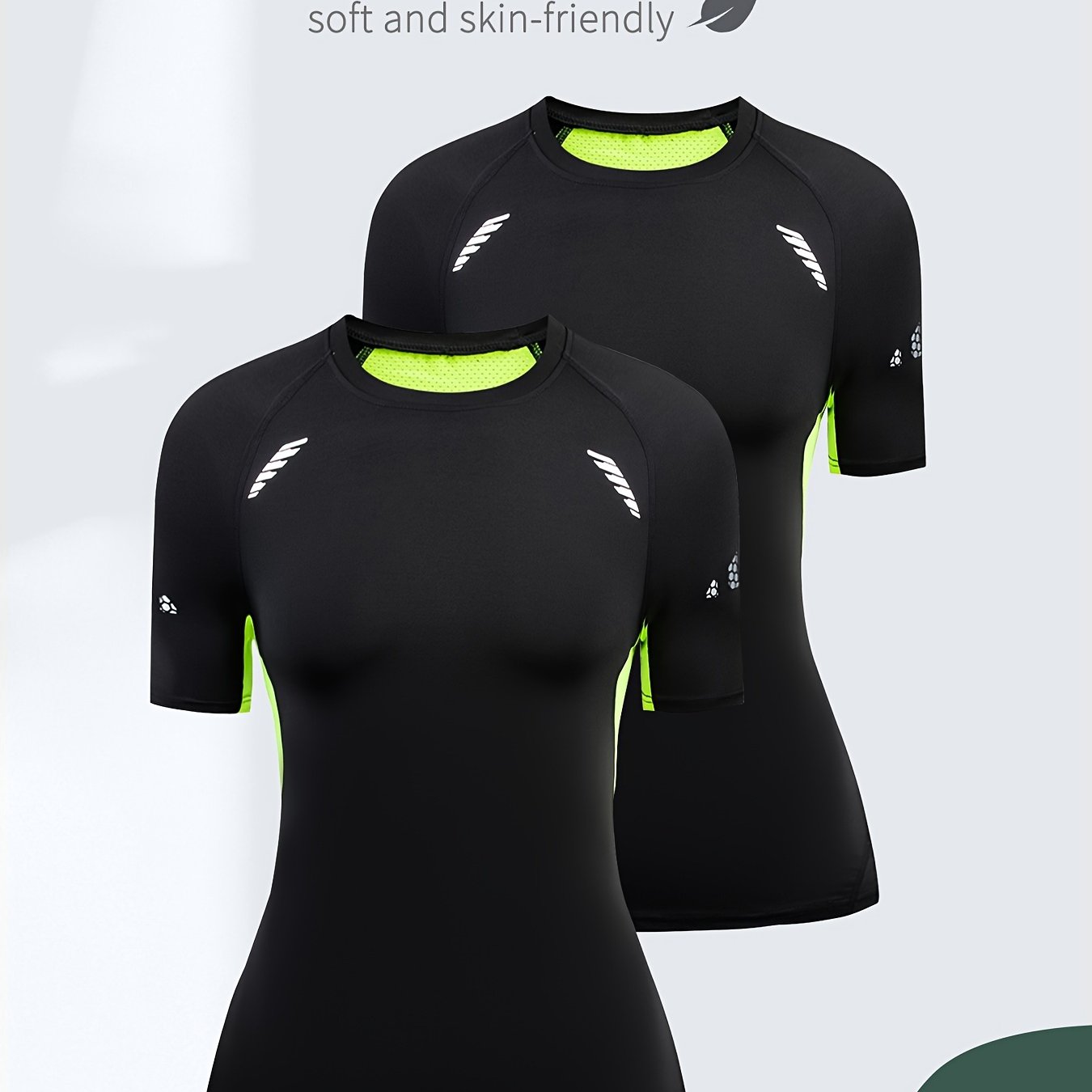 Ayollar uchun ikki tez quriydigan rangli blokli sport futbolkalari, mashg'ulot, yoga va yugurish uchun ideal